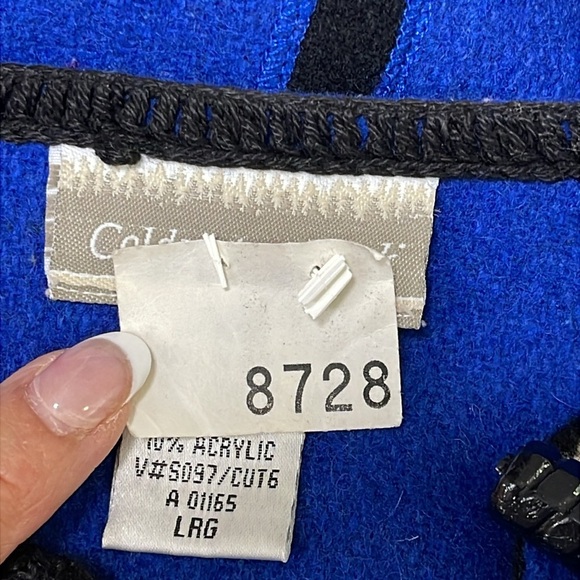 Coldwater Creek Women’s Wool Quilt Embroidery Light Vintage Boho Jacket Sz L - Picture 11 of 12